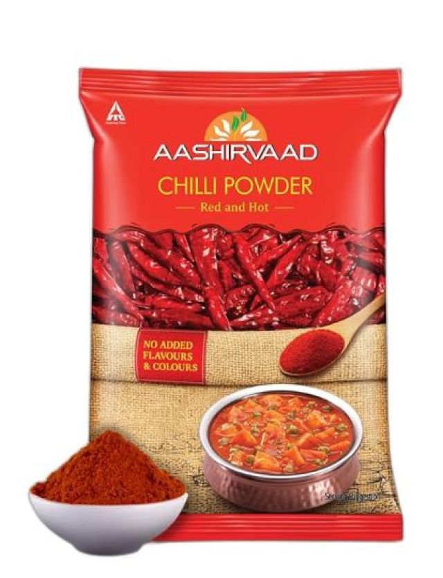 Aashirvaad Chilli Powder, 100g Pack, Red Hot Chilli Powder with No Added Flavours and Colours