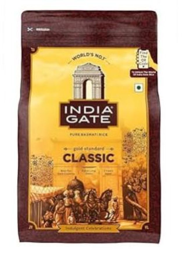 India Gate Basmati Rice Pouch, Classic, 1kg