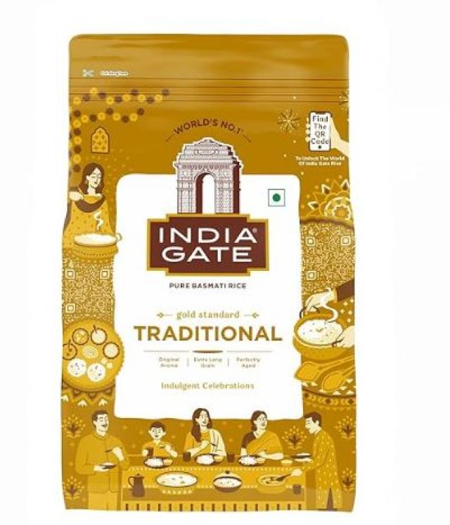 India Gate Gold Standard Traditional Pure Basmati Rice 1 KG | Perfectly Aged | Original Aroma
